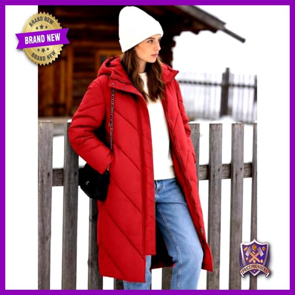 Long Puffer Coat Hooded Parka Jacket Oversized Quilted Down Winter Outerwear - Picture 4 of 7